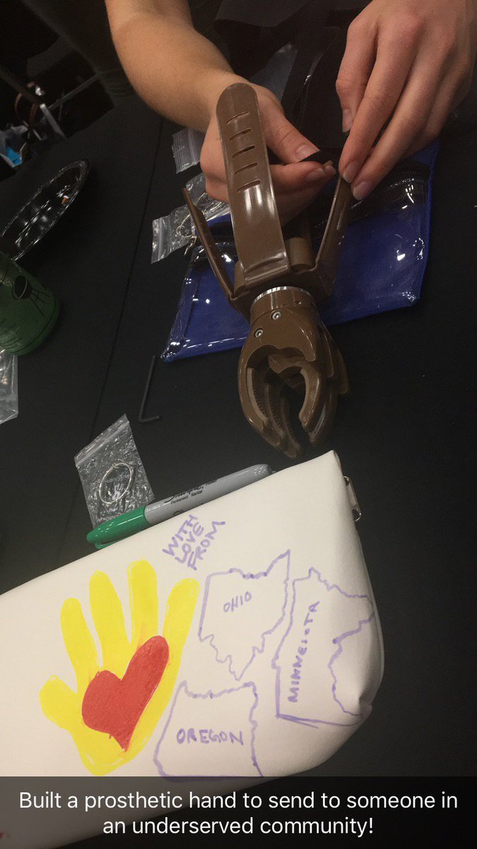 SaraScarbsDPT's tweet photo. Different states coming together to build prosthetic hands that will be sent to underserved communities. So much magic happening right now in one room at @APTAnsc for @PTDayofService ! @ksantos_spt @rombach_spt https://t.co/DdNE75ornv