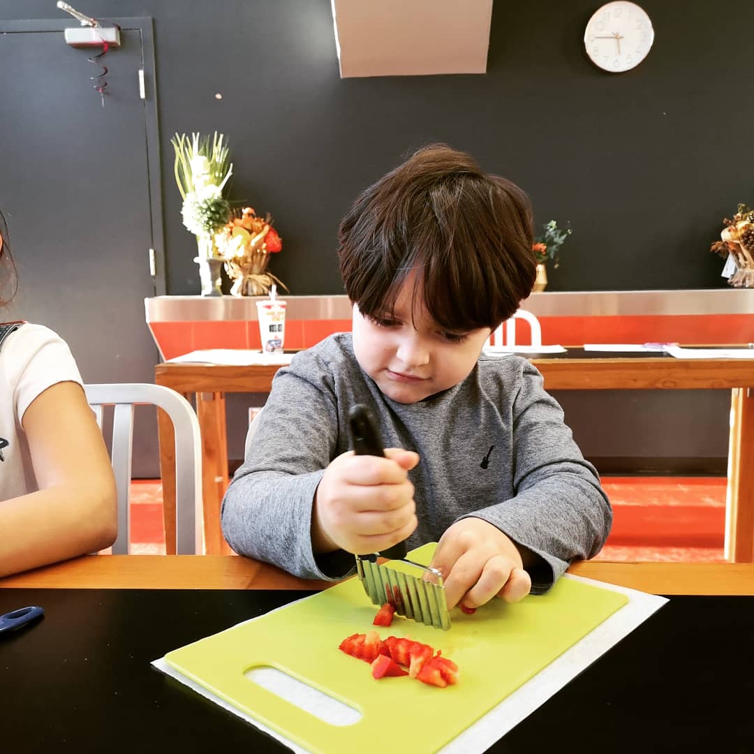 He loved his first <a href="/PresChoice/">President's Choice</a> cooking class! 👨‍🍳 We hope these classes will help his food avoidance and learning life skills is so important for kids with autism 💙
.
.
#pccookingschool #kidscookingclass #lifeskills #autism