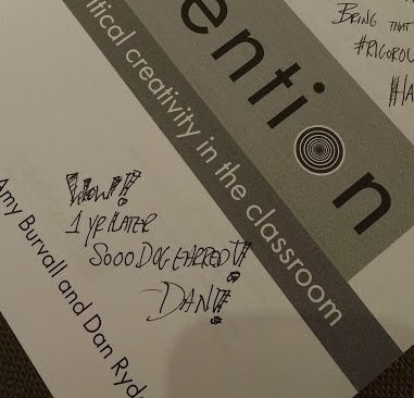 MsCapwell's tweet image. More reasons #ACTEM2018 was awesome include making @WickedDecent  sign my copy of #intentionthebook twice. I think it was only a little weird, right?