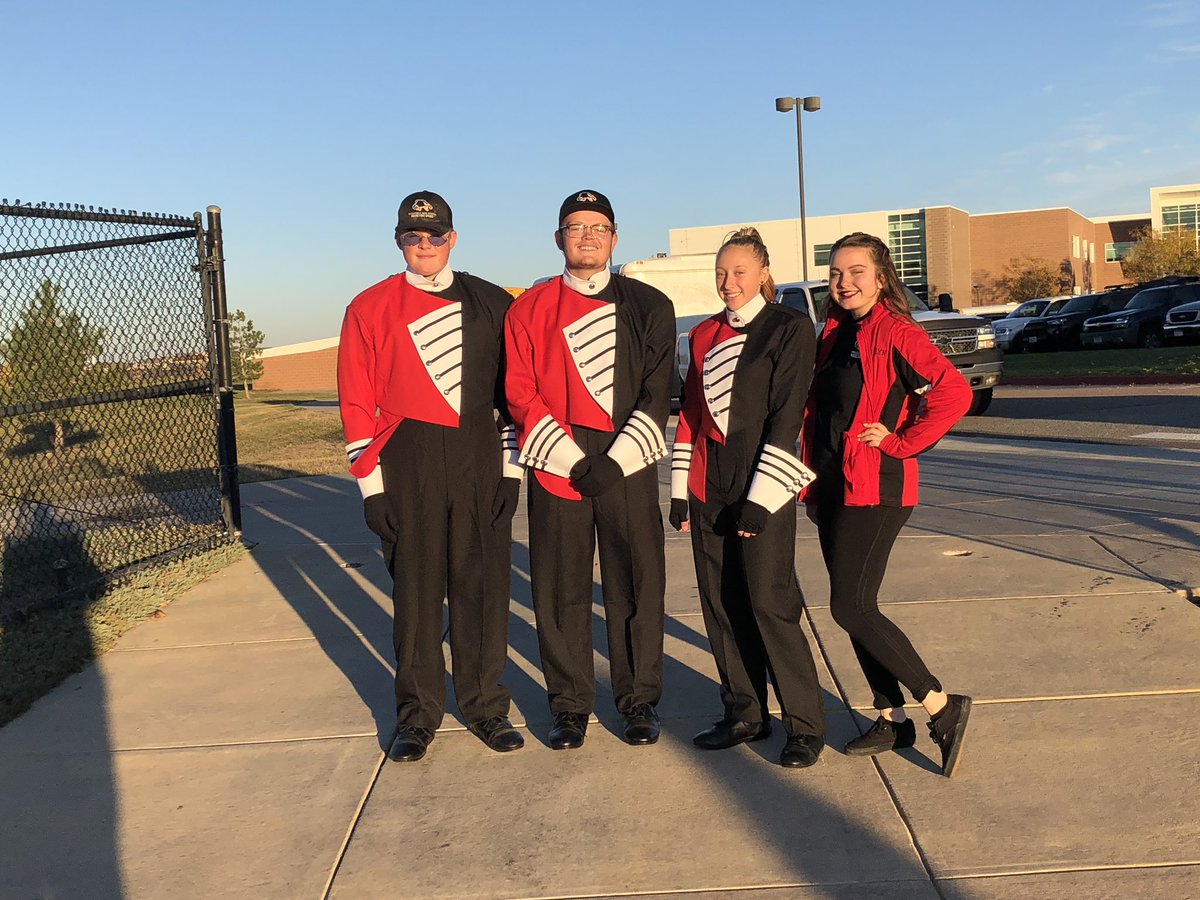 RedBlackRap's tweet photo. Just a little preview of what the new band uniforms debuting tonight will look like.#EHS https://t.co/zZzB3uy9D2