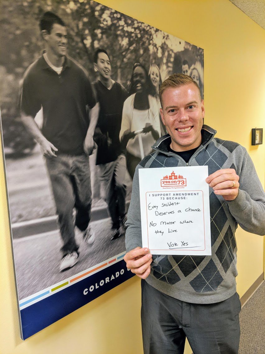 ColoradoKidsOrg's tweet image. Every student deserves a chance. No matter where they live. - Our Government Affairs Director, Riley Kitts on why he supports #YesOnAmendment73. More: Our coloradokids.org/colorado-has-a…  #edcolo #copolitics #coleg