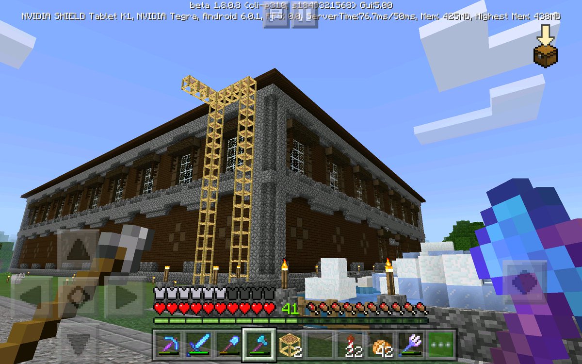 Minecraft News Using Scaffolding In My Mcpe Minecraft Survival World Is Super Useful For Big Projects
