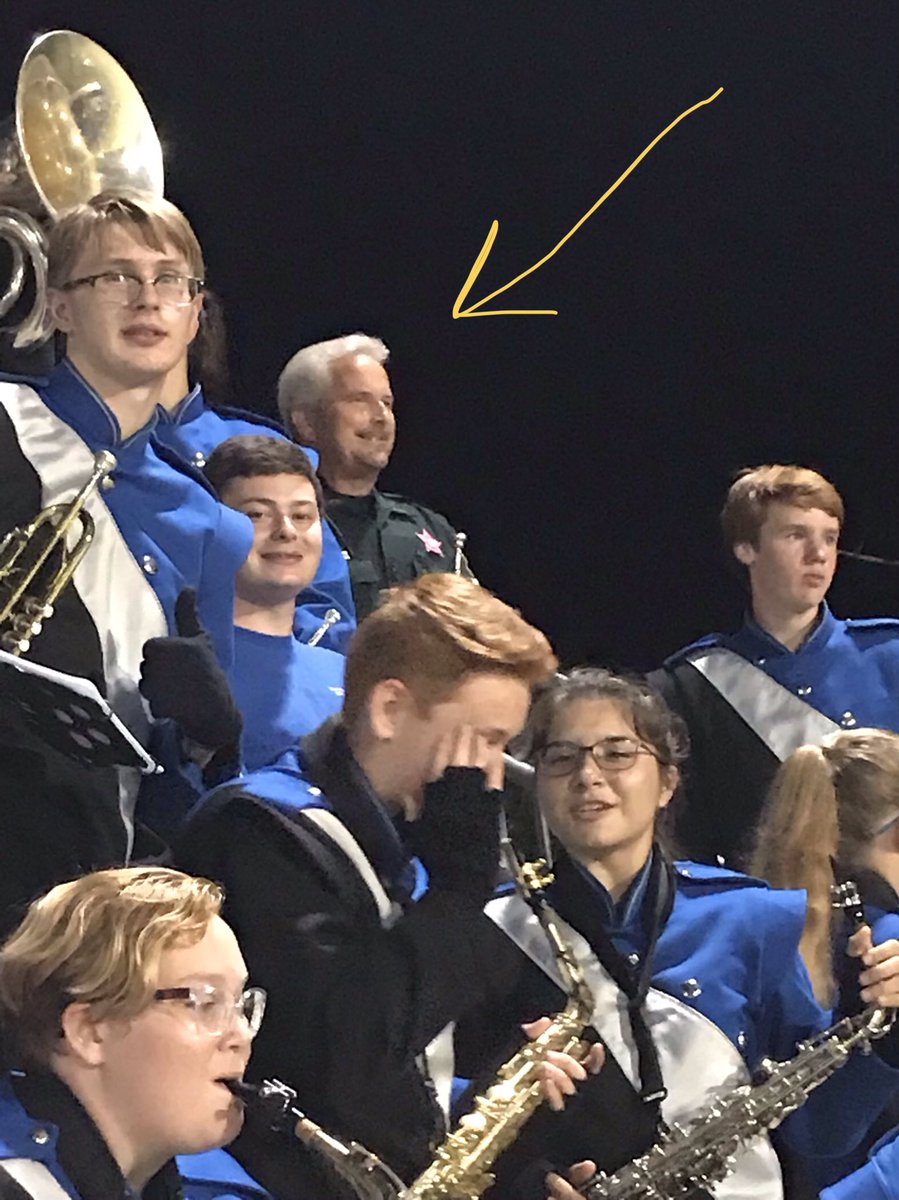 This the BHS SRO, David Hancock, playing with the band!! What a way to impact lives!!  
#BHSSRO>yours <a href="/BHSHappenings/">Principal Guest</a> <a href="/AICEBHS/">Belleview HS AICE</a> <a href="/MCSOFlorida/">Marion Co. Sheriff-FL</a>