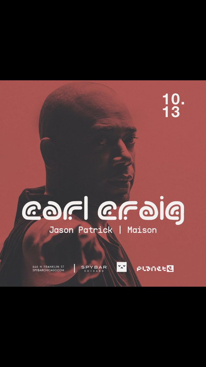 jasonpatrickofc's tweet image. Tomorrow night at @Spybar w/ @carlcraignet, and Mason #spybar #carlcraig #c2 #planete