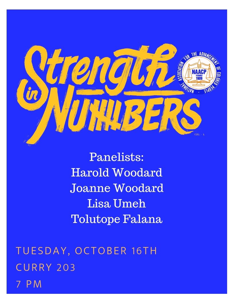 UNT_NAACP's tweet photo. “It's about creating strength in numbers, finding common ground and supporting each other.”
-Jane Kim

Join us this Tuesday to see what we can really do with our numbers 
#StrengthInNumbers https://t.co/OuQPVul0Jb