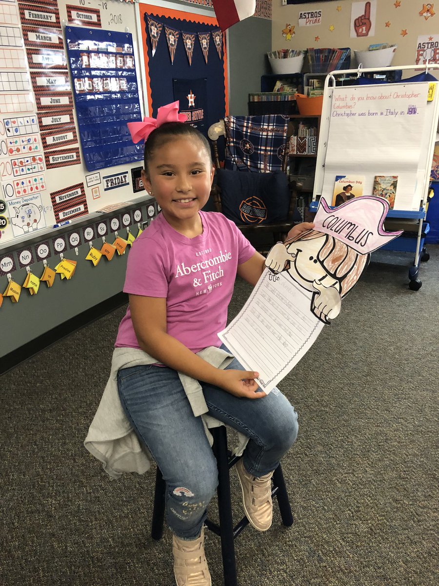MCorley_ASE's tweet photo. Reading our writing about Columbus in first grade @HumbleISD_ASE #readingourwriting https://t.co/Yqh7qsTvZz