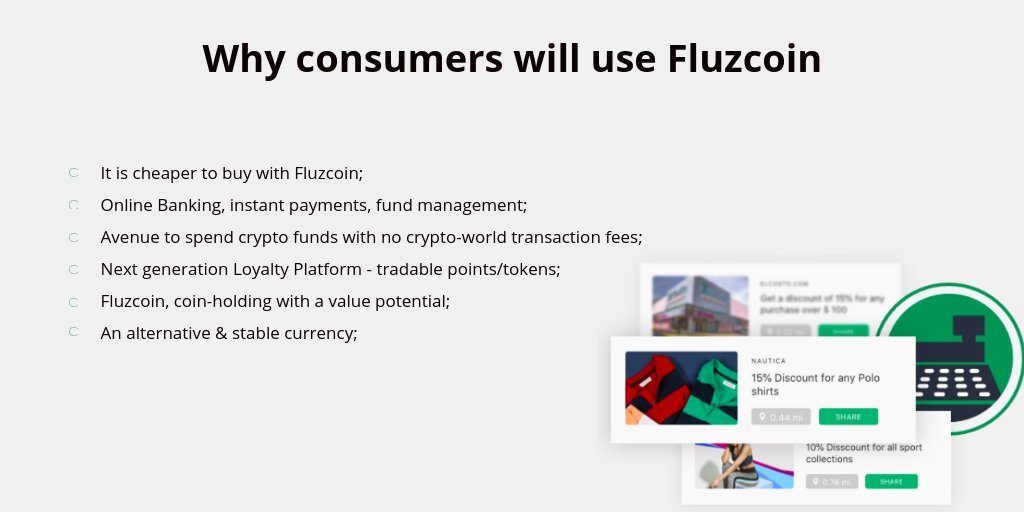 fluzcoin's tweet photo. Consumers can't wait to use Fluzcoin.- and here are the reasons why!
For additional information, visit our website: 
https://t.co/PR8dKnd3G3
#ICO #Blockchain #Cryptocurrency #FinTech #Retail #Fluzcoin https://t.co/BCHpiBrezT
