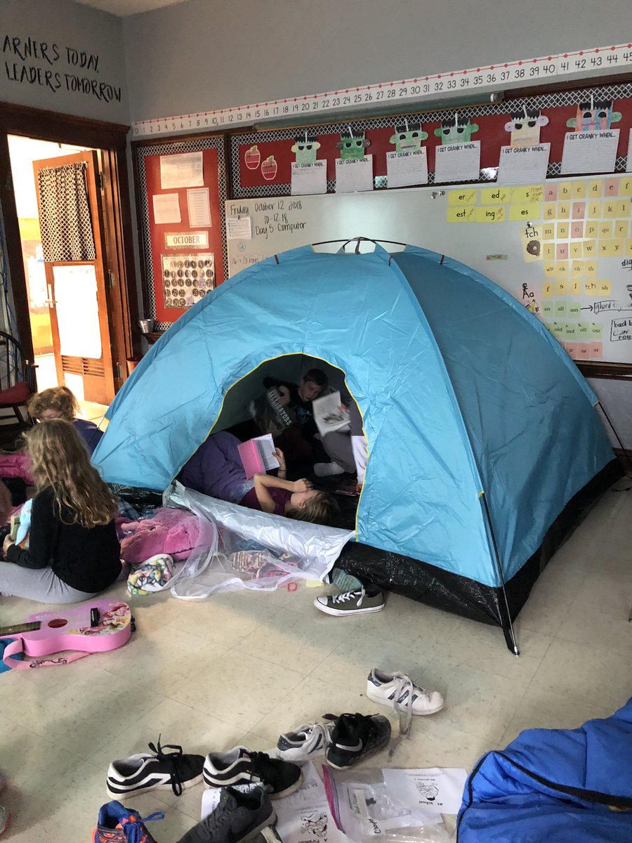 MrsHaleySchafer's tweet photo. Adventure Awaits. We had a blast today reading and working on math at our campsite. Learning is always an adventure with these Ss. 🍎 📚 ⛺️ #MexMO #LearnersTodayLeadersTomorrow https://t.co/7DeQYXqhUh