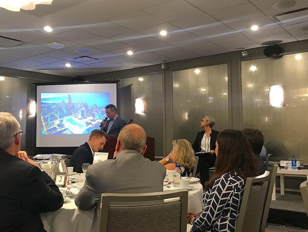 On Wednesday, OKW’s Managing Director of Interiors, Linda Kanoski represented OKW as a moderator for the <a href="/CREW_Chicago/">CREW Chicago</a> panel on Mega Redevelopments. We can’t wait to see the redevelopment of Willis tower and the old Chicago main post office!