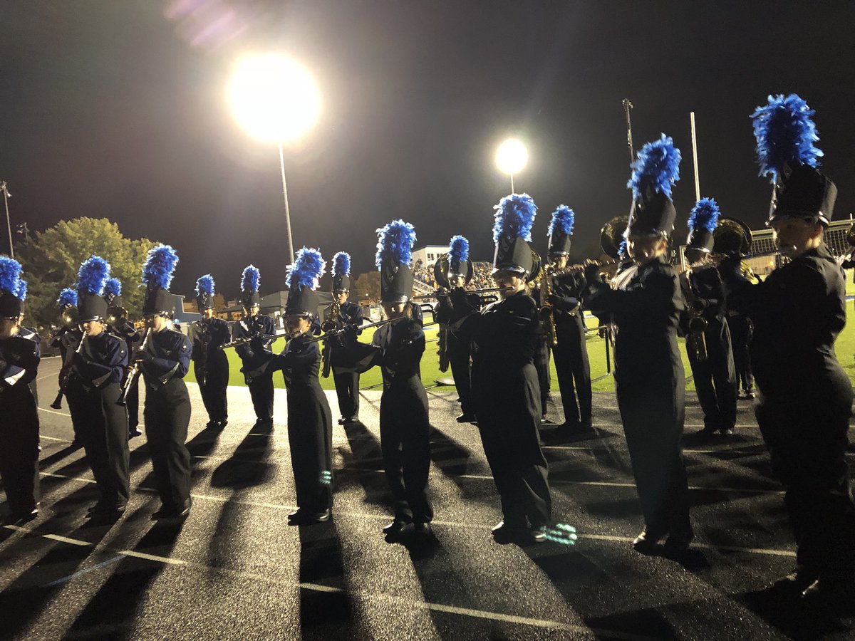 Go Big Blue. Titan band is 5 minutes from taking the field.
