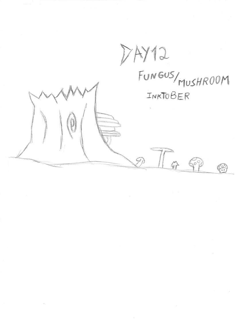 npchrix's tweet image. #InktoberDay12 #FungusMushroom