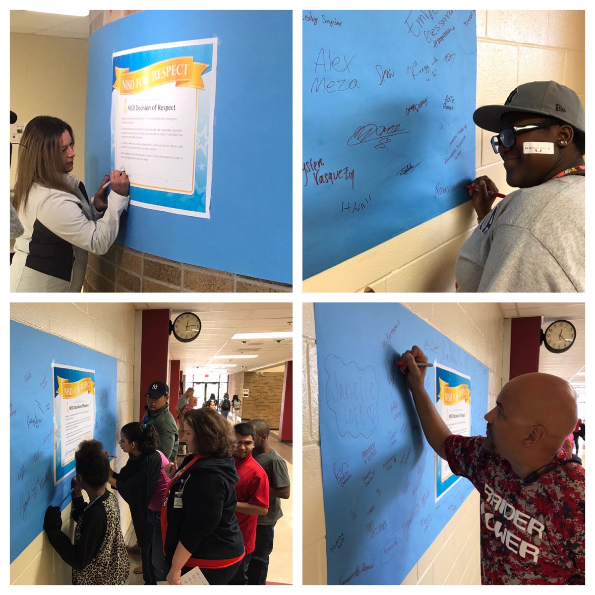 TaftCounselors's tweet photo. We have the best Admin, staff, and students. Always willing to show kindness through their actions!! #DeclarationOfRespect #pledge @NISDTaft @NISD https://t.co/f0p6Q58gWj