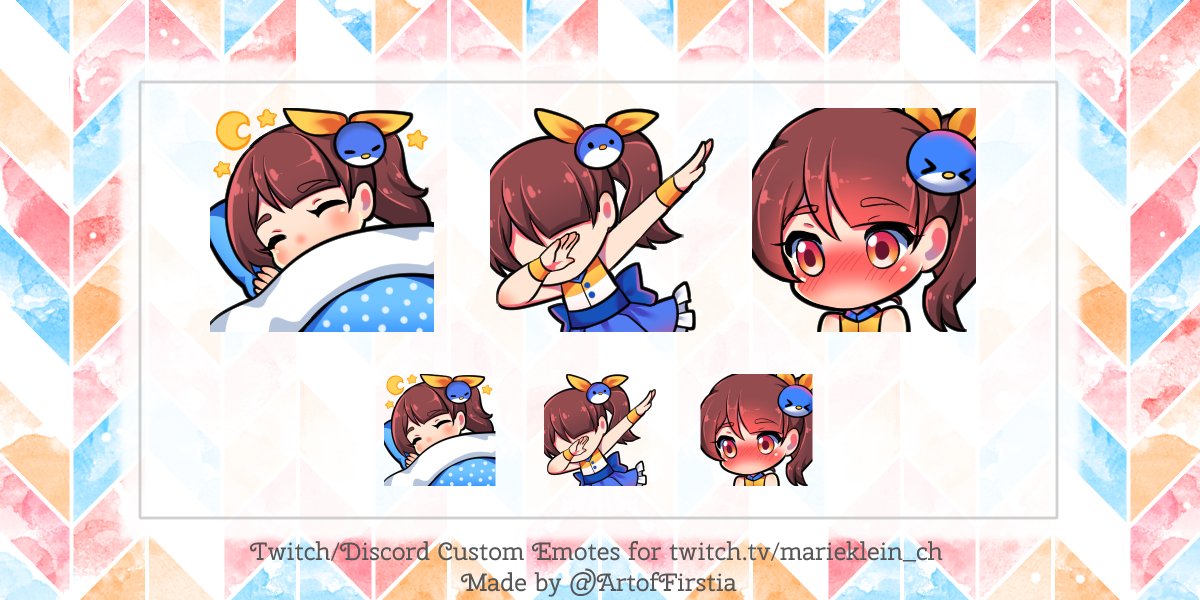 ArtofFirstia's tweet photo. Done custom emotes for @kurukid β€οΈ
Thank you very much for commissioning me again! π§
#twitchcustomemotes #customemotes #twitchemotes #artistontwitch #artistontwitter #twitchcustom #creativestreamer #twitch #emotes #Subscription https://t.co/VWtSgmIDY6