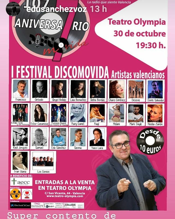 Edu estará. ¡No os lo perdáis! 🎶🎶