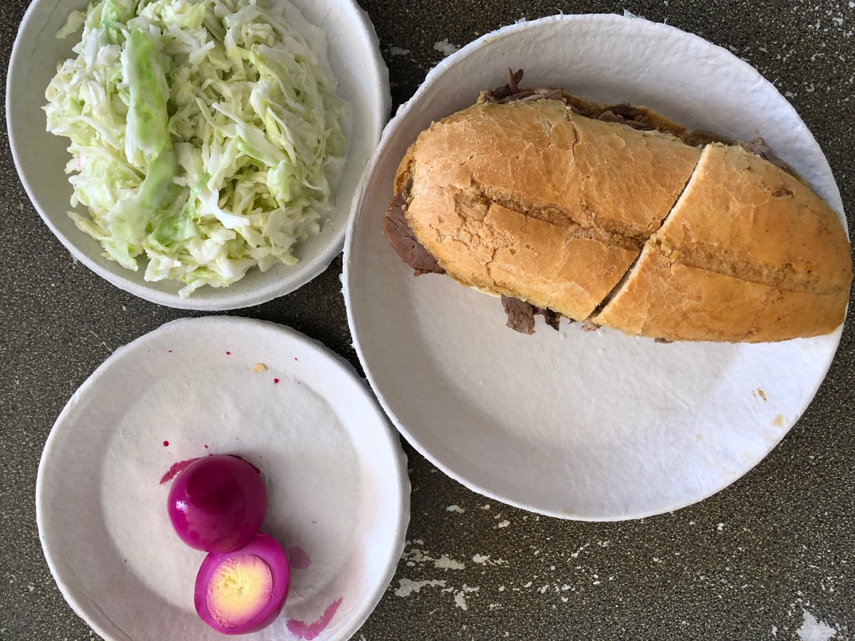Snydogs's tweet photo. Perfect lunch @PhilippetheOG an LA #Landmark #philippetheog https://t.co/SyFIDNgOMw