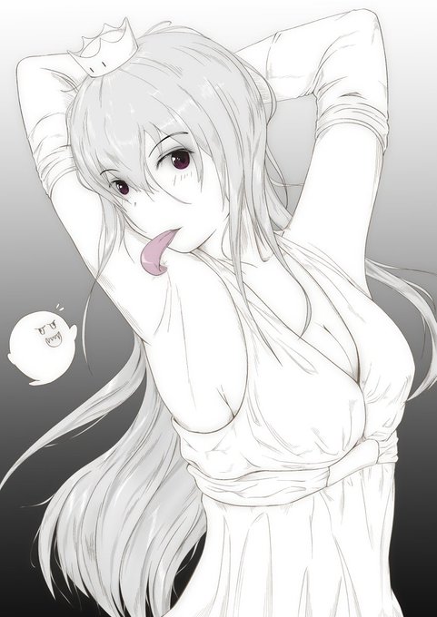 マリオ、あんたも私のわきの下舐めるかね? #キングテレサ姫 #kinngboo #ホルターネック #わきの下  