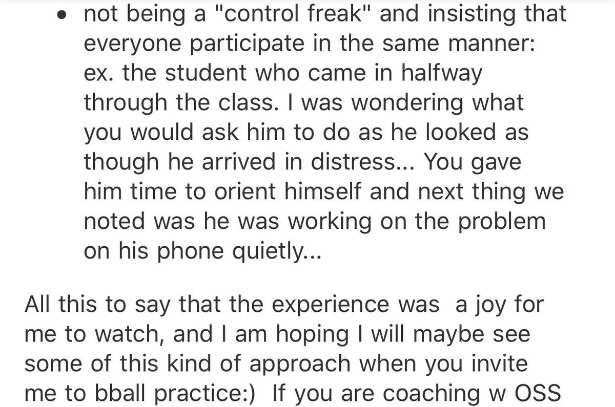AlexOverwijk's tweet image. I invited a sports psychologist into my #ThinkingClassroom I am a firm believer in creating an environment for an optimal learning experience. We had talked about this and she talked about athletes and optimal performance. Here is part of her feedback. Cc @pgliljedahl 
#MTBoS