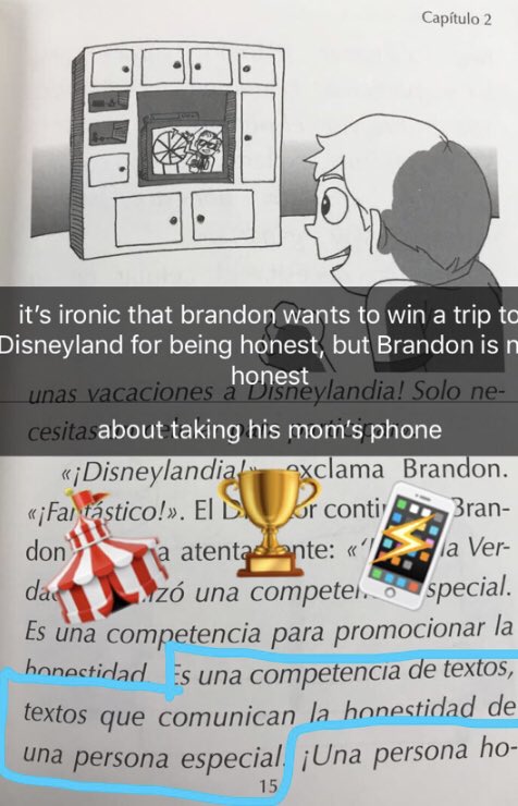 profe_jefe's tweet photo. I’m loving reading my students #booksnaps about #BrandonBrowndicelaverdad @CarolGaab @DahianaCastro15 #TodayatSHS https://t.co/G2MzTnOZih
