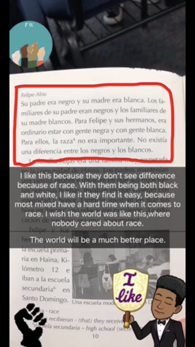 profe_jefe's tweet photo. #TodayatSHS I love how these #booksnaps give me a picture into the mind of even my quiet students #theyarecomprehending so many #personalization possiblities #felipealou @CarolGaab @DahianaCastro15 https://t.co/CGf7GOi4Kf