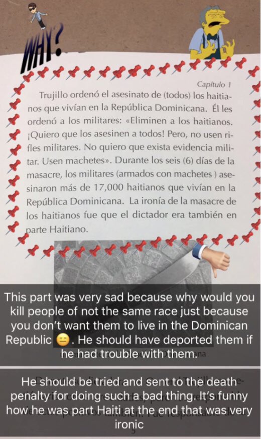 profe_jefe's tweet photo. #TodayatSHS I love how these #booksnaps give me a picture into the mind of even my quiet students #theyarecomprehending so many #personalization possiblities #felipealou @CarolGaab @DahianaCastro15 https://t.co/CGf7GOi4Kf