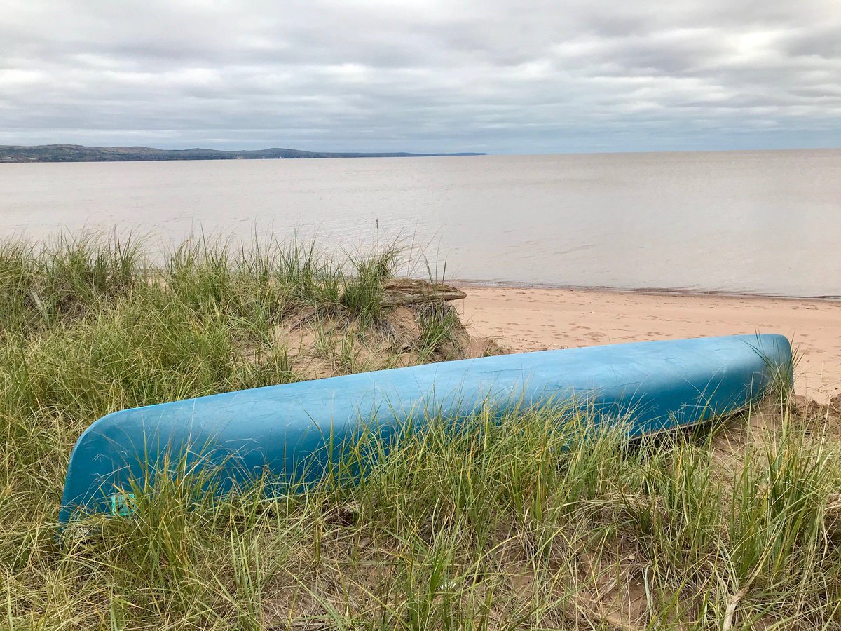 Two years ago this blue family canoe disappeared from a beach on Lake Superior. During Wednesday's stormy weather, the lake - in essence - puked it back up, feet from where it disappeared.  Not sure how that happens, but I love that it did: kare11.tv/2yyjB1D