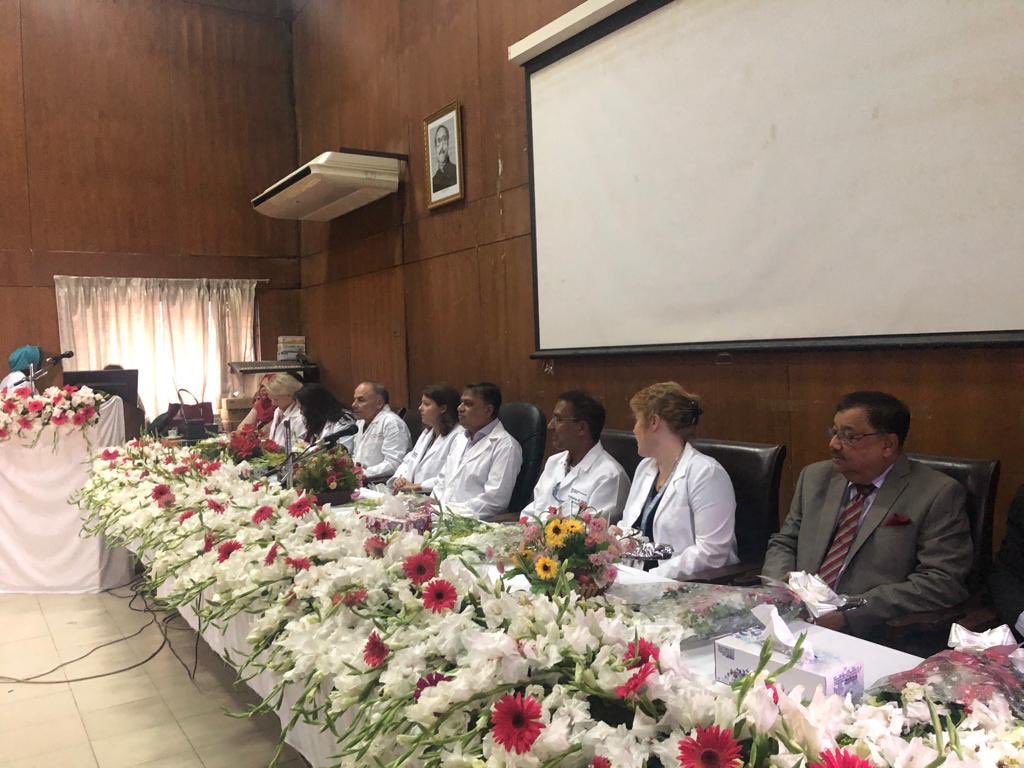 DhakaMavericks's tweet photo. With the opening ceremony of at the #NICRH the 3rd @DhakaMavericks International #Cancer #Medical #Mission has started. #BeTheInspiration. Through these medical missions #RotaryClubOfDhakaMavericks is working towards strengthening #CancerCare #skills in #Bangladesh. https://t.co/eH9a9B6FXG