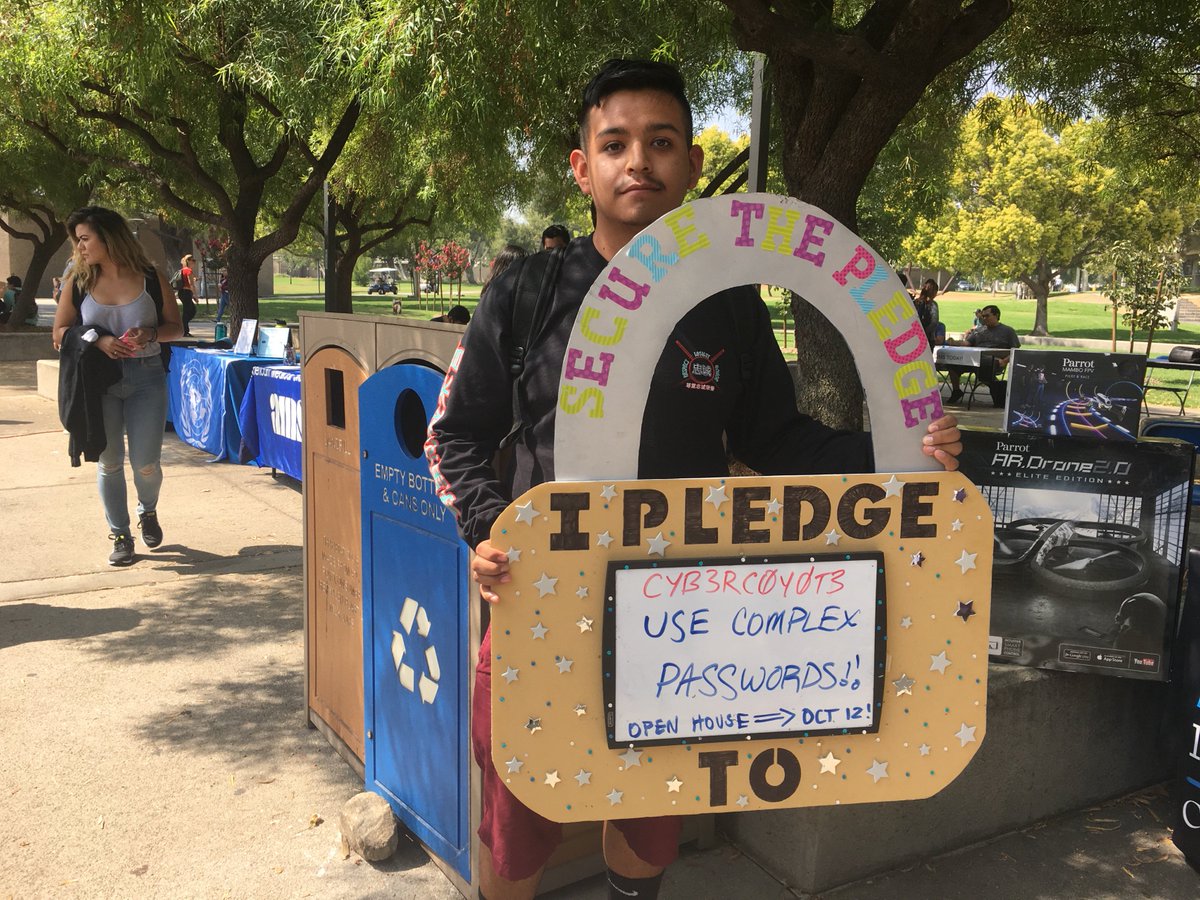 CSUSB_InfoSec's tweet photo. Secure The Pledge 2018 https://t.co/L9M6z8eYWy