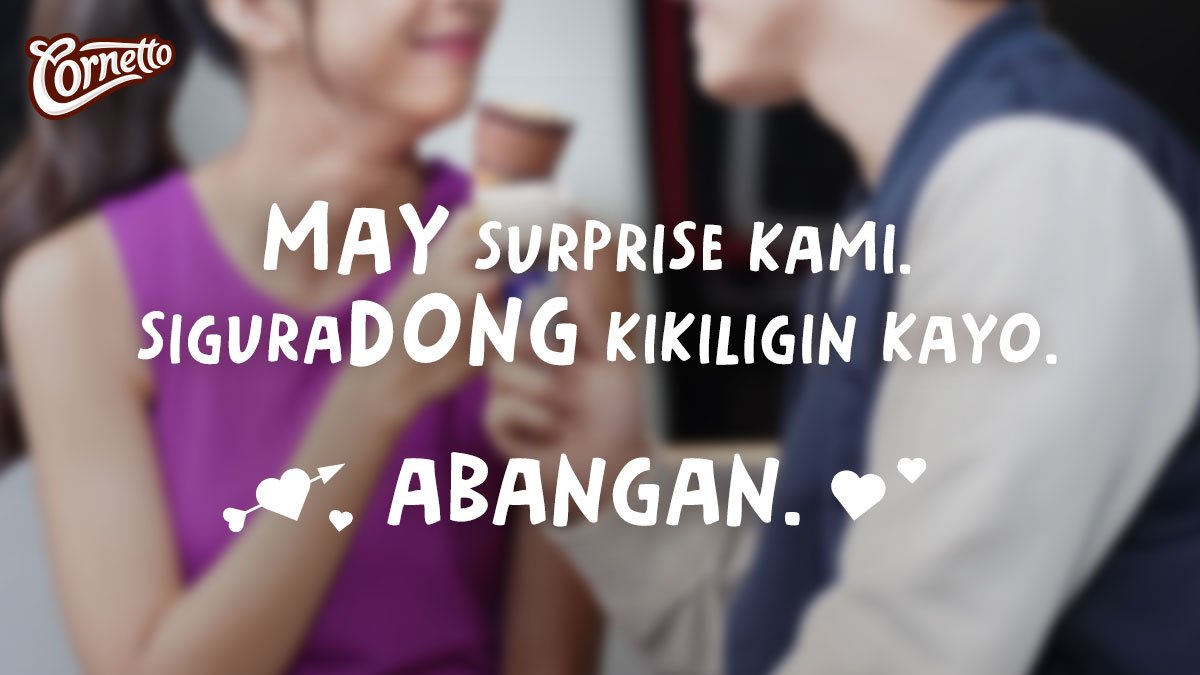 SelectaCornetto's tweet photo. Abangan niyo na mga bes! MAY surprise kaming siguraDONG magpapakilig sainyo! https://t.co/FizdaKRygB