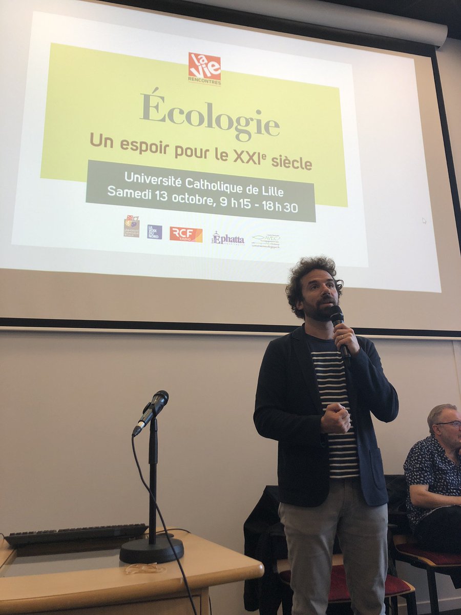 Hdevestele's tweet photo. En direct de Lille pour nos conférences sur l’espoir écologique pour le XXI eme siècle - avec @cdion #ambitionforgood @edeni_vision “le drame c’est qu’il n’y a pas 1m de personnes dans la rue pour se battre pour nos idéaux “ https://t.co/nxwjUvPNGy