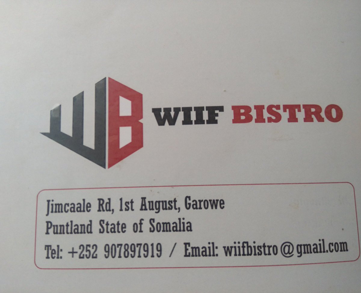 AbdalleEgal's tweet photo. #WIIF BISTRO Coffee, Garawe, Puntland. https://t.co/z1tMsSy6nq