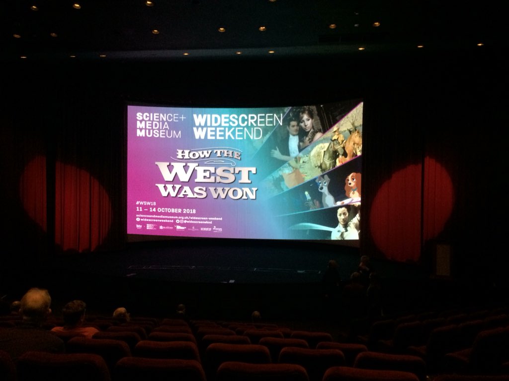 MalaykaMG's tweet photo. My final visit to @WidescreenWknd this year @mediamuseum to see How The West Was Won in glorious 3 strip cinerama #wsw18 https://t.co/ksuYx0tGMh