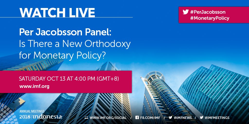IMFNews's tweet image. Starting Now: Per Jacobsson Panel Discussion: Is There a New Orthodoxy for Monetary Policy? ow.ly/51Sm30m8C1p #PerJacobsson #MonetaryPolicy