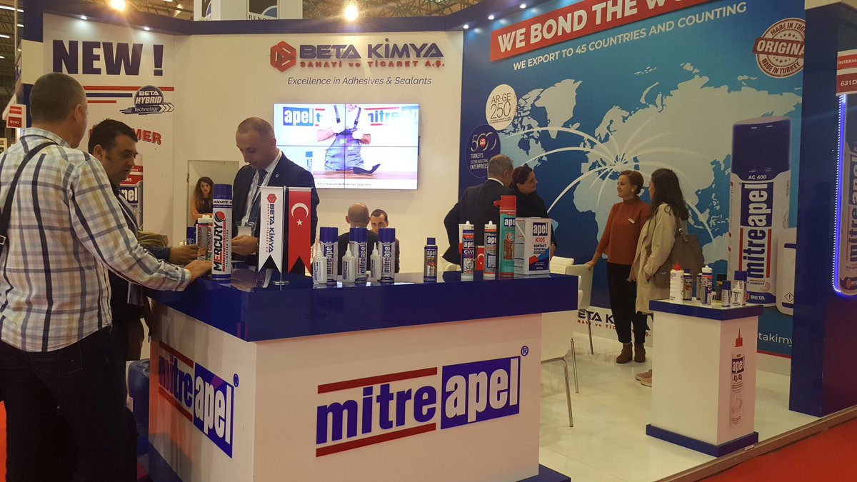 betakimya_as's tweet photo. #intermob2018 Fuarı'nda https://t.co/5XKDDfQZcz 622A ve 631D starlarımıza hepinizi bekliyoruz. #YapıştırGitsin
#DünyayıYapıştırıyoruz
#MitreAPel #APel
#SevgiyleBirleştiriyoruz
#BetaKimya #WeBondTheWorld
#WeStickTogether #Adhesive
#Exhibition #Fuar #Expo #Wood #Furniture https://t.co/eD6y2KDAbE
