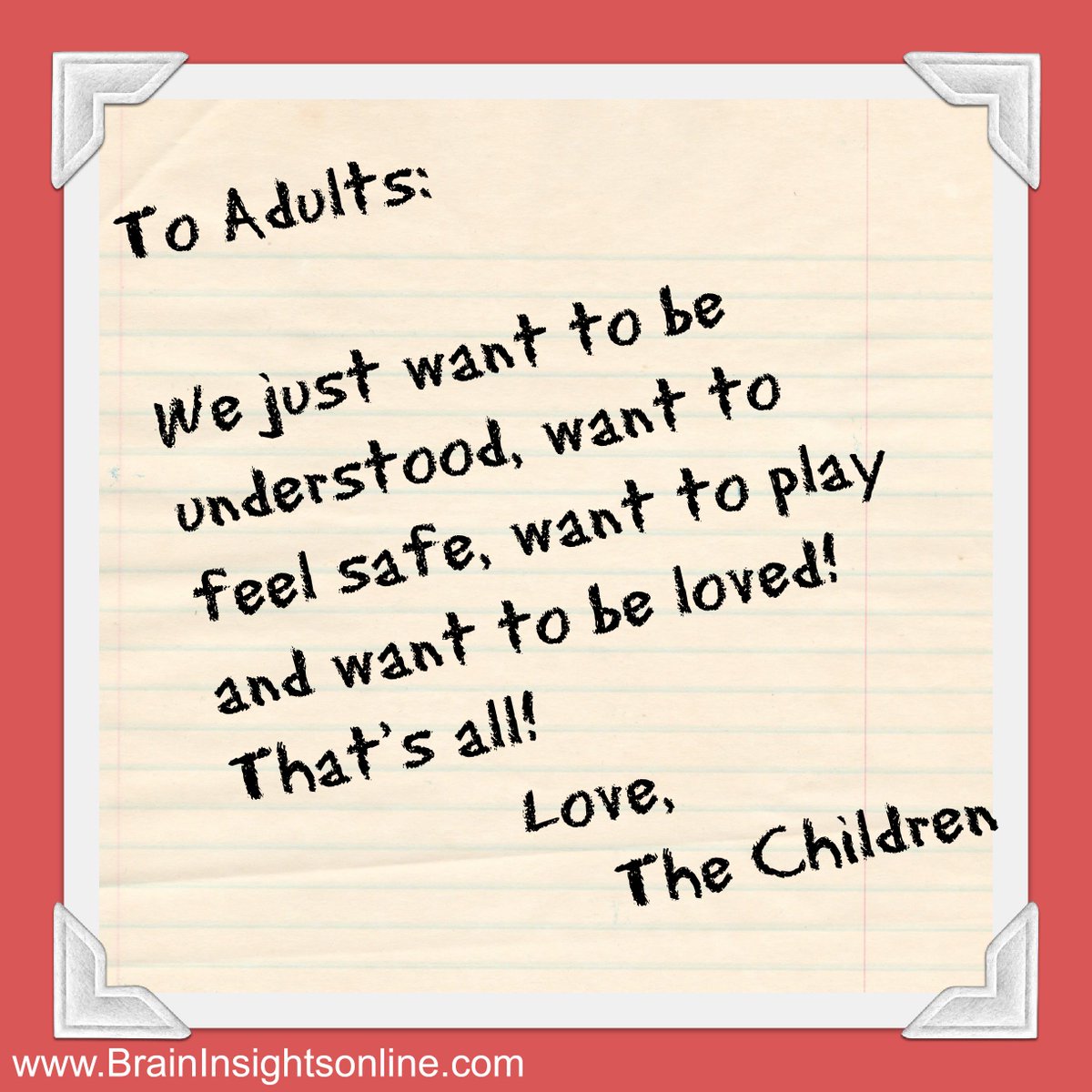 ParentingAlly's tweet photo. A simple, powerful message from our kids ❤️ https://t.co/f7RvubLysR