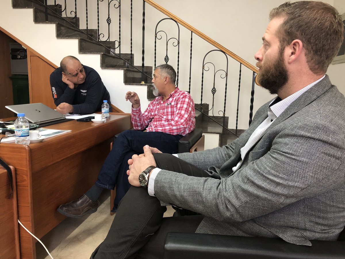 Cor9Commodities's tweet photo. Saturday morning meetings at a Lebanese #flour mill. CorNine products are sold here! #harvest18 #cornine #cornineinlebanon #canadiangrain #export https://t.co/L9hAuyUZCh