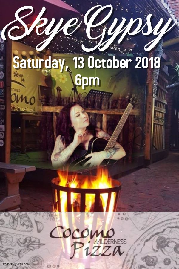 Skye Gypsy - Skye Gypsy is a self-taught indie-folk acoustic musician. Based in George she has been performing at venues around the Garden Route as well as venues in England, Wales and Ireland. Skye tantalizes the crowd with her own written songs.