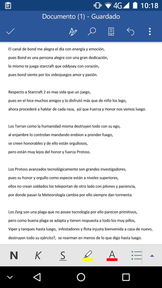 zeusmegatron2's tweet photo. @BondGameplay @StarCraft_ES Ahí va mi poema versión sin límite de caracteres de Twitter,  ahora el límite era la pantalla, xd https://t.co/KZudPiAIFG