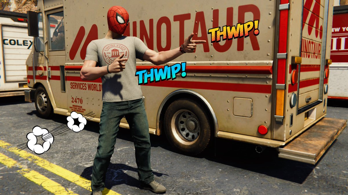 greencapt's tweet photo. Found all the secret photo ops and all I got was this lousy t-shirt. ;) #SpidermanPS4 #NoGuide #PS4share https://t.co/Wz1TxBT8fT