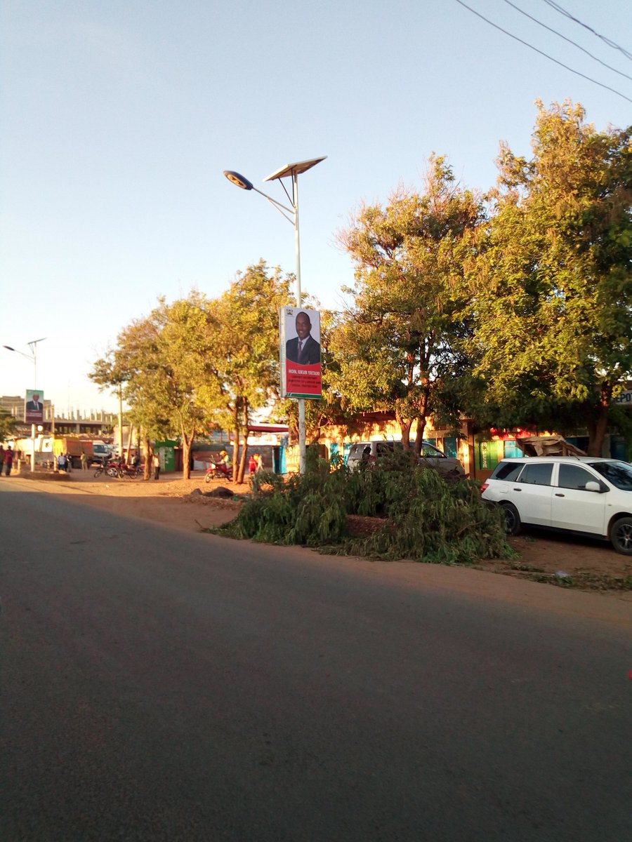 Happy_kulayo's tweet photo. All is set as you can see for the big event today in Isiolo County. I can confirm, track marked and road is clear.  #DesertWheelRace2018 https://t.co/2WjfTTga3S