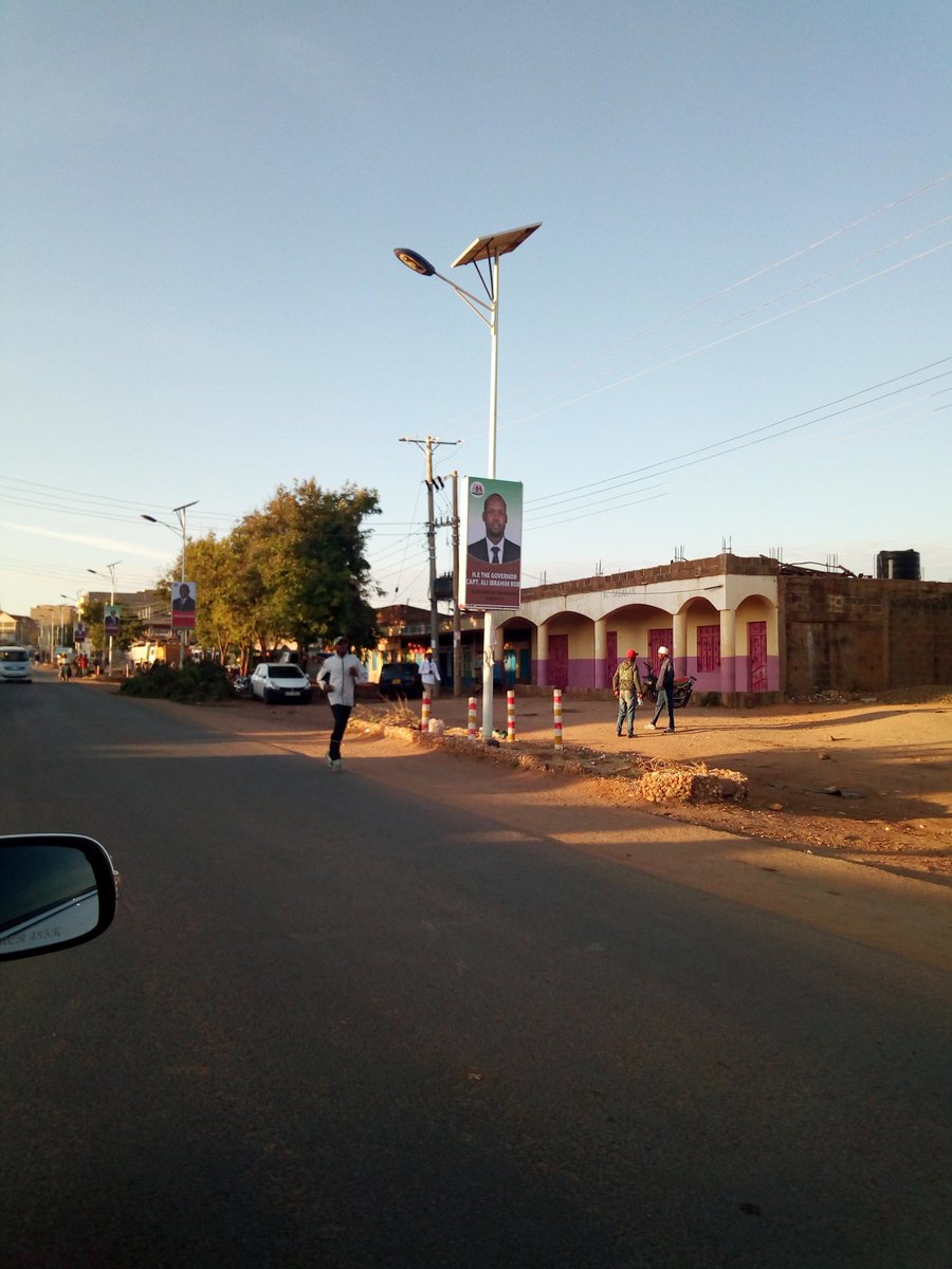 Happy_kulayo's tweet photo. All is set as you can see for the big event today in Isiolo County. I can confirm, track marked and road is clear.  #DesertWheelRace2018 https://t.co/2WjfTTga3S