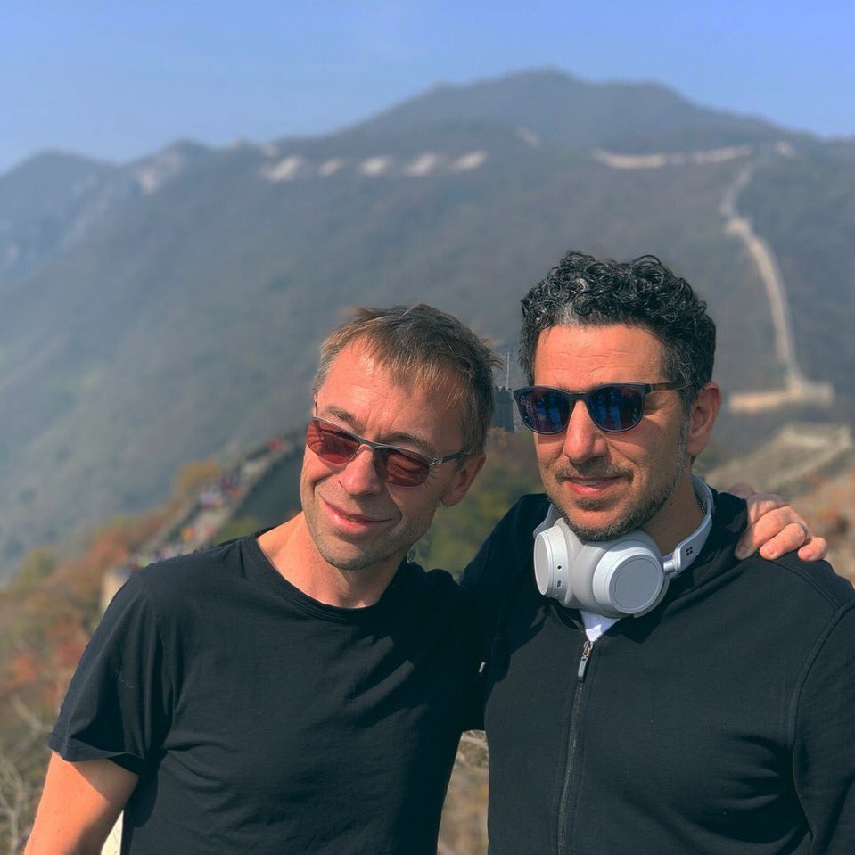 panos_panay's tweet photo. Eight years in the making...finally got to the Great Wall with @ralfgroene https://t.co/8S72jmCg9J