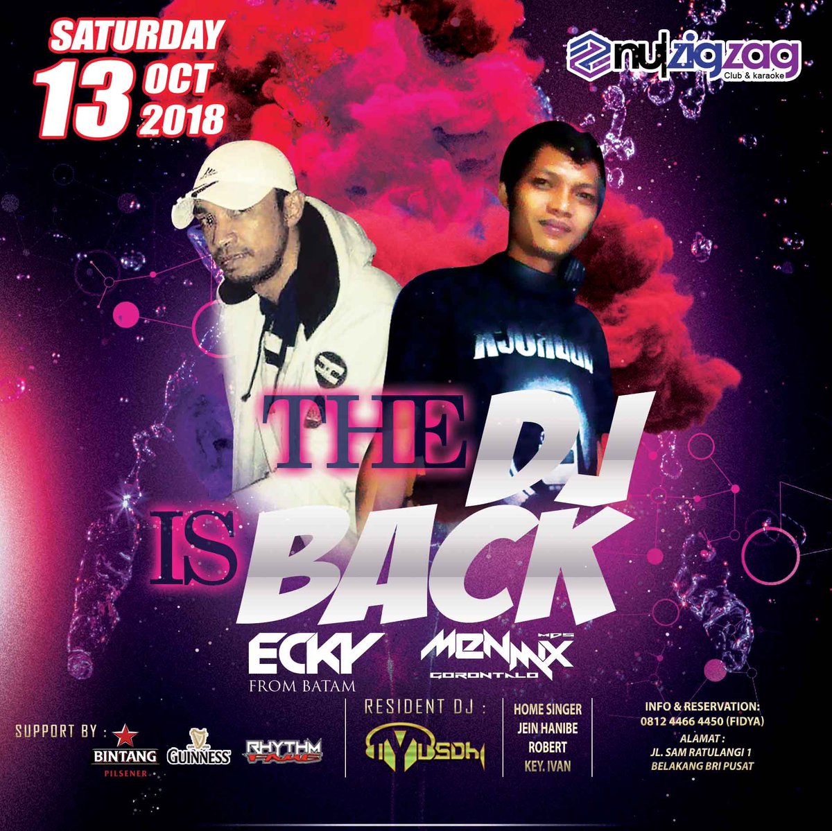 Yusdhi123's tweet photo. Tonight The Dj Is back 
MANADO DJ STREAT ( MDS )
Dj MENMIX feat Dj Ecky from Batam 
@nuzigzagclub manado https://t.co/PTadmxMfcp