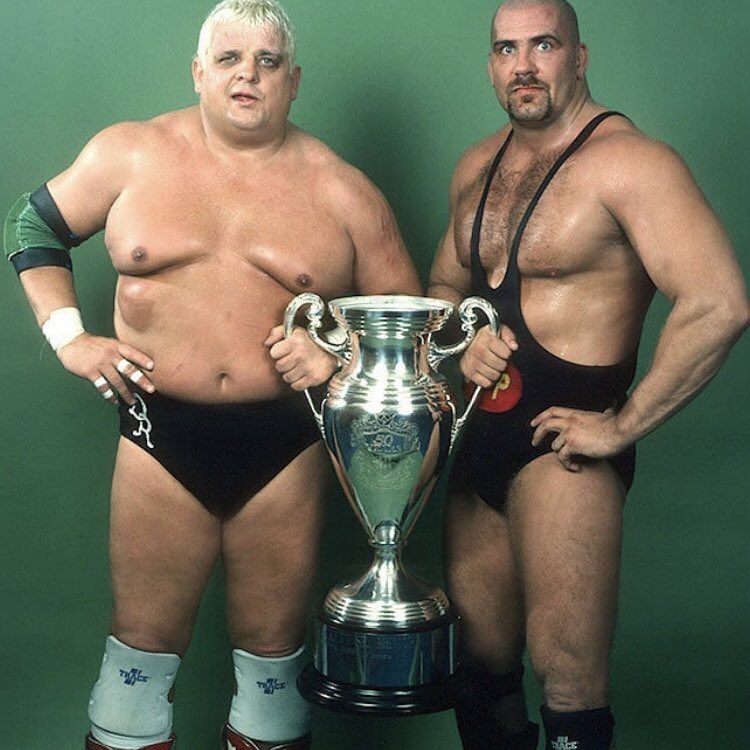 ShamansWorld1's tweet photo. Dusty and Nikita after a NWA Crocket Cup Tourney #dustyrhodes #nikitakoloff #nwa #wcw #wrestling #crocketcup #oldschoolwrestling #therussianbear #theamericandream https://t.co/Wok9GKTYL7