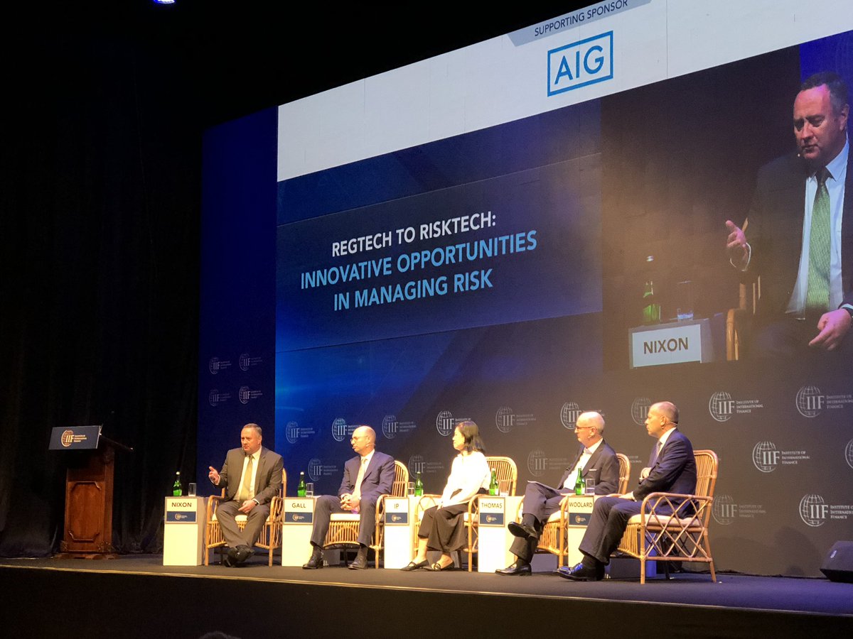 IIF's tweet photo. .@Deloitte’s Kevin Nixon discussed innovative opportunities in managing risk with @TheFCA’s Chris Woolard, @CIMB_Assists’ David Thomas, Ping An’s So Lan Ip and @NAB’s  David Gall at #IIFbali this morning https://t.co/SAPf6EYnbD