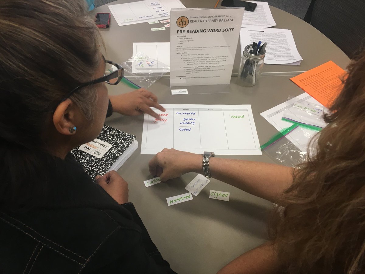 ELSCOE's tweet image. Educators exploring how the  #ELPAC, #ELD standards, and classroom instruction are linked. Today at “Leveraging the ELPAC” at ⁦@SCOESonoma⁩ #ell