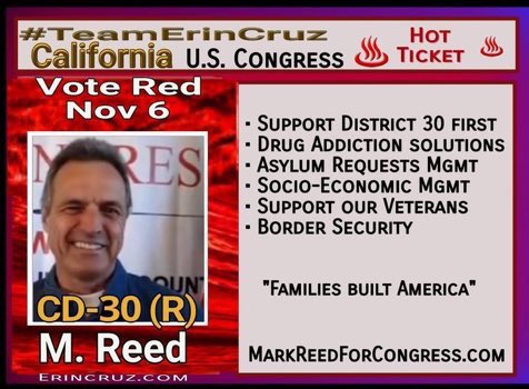 MorningInUSA123's tweet photo. Our family supports @MarkReed1776 for Congress in CA30 (W. San Fernando Valley). He has REAL SOLUTIONS to real problems that career politician Brad Sherman has neglected for 22 YEARS. 2018 is a CHOICE ELECTION FOR CHANGE and for CA30 that change is Mark Reed. #VoteRed #VoteReed https://t.co/KnnAFYyi96