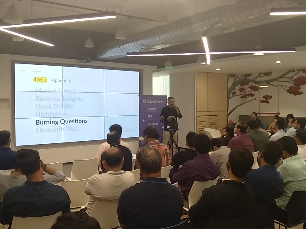 HeadstartBlr's tweet photo. When you pitch, "Be prepared for those Burning Questions that every investor may have around your industry or product" 
Mohit, founder of @DeckRooster  dissecting components of a good deck from famous startups, in our session around All About Funding #Startups #StartupSaturday https://t.co/xDMTDWoiq7