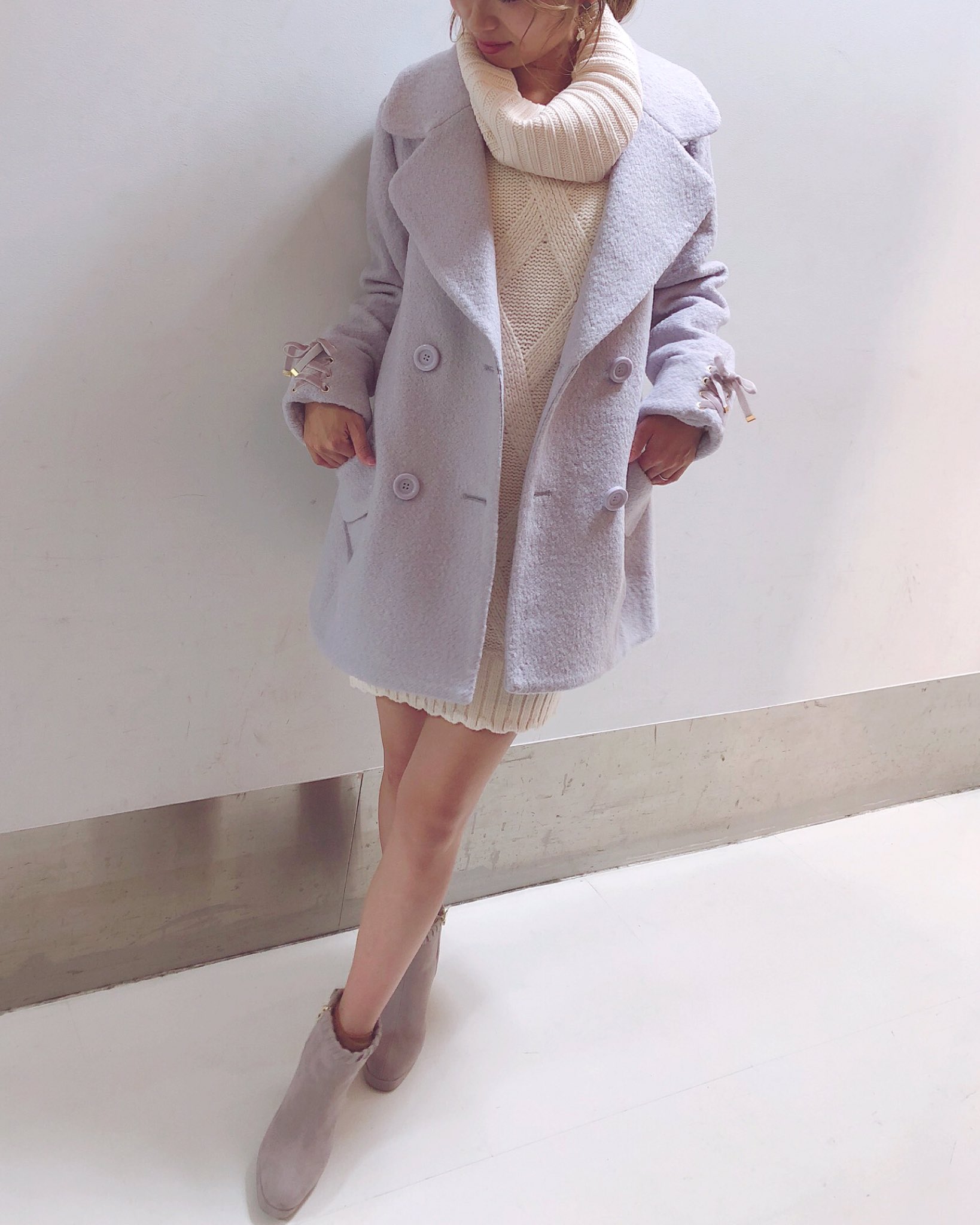 Liz Lisa 在 Twitter 上 New Arrivals レースアップコクーンコート 12 800 Tax T Co Uokzyupzlr 毎年好評コクーンコート コーデはニットワンピや台形スカートミニ丈アイテム 棒針ニットオフタートル ニットワンピース 7 900 Tax T Co