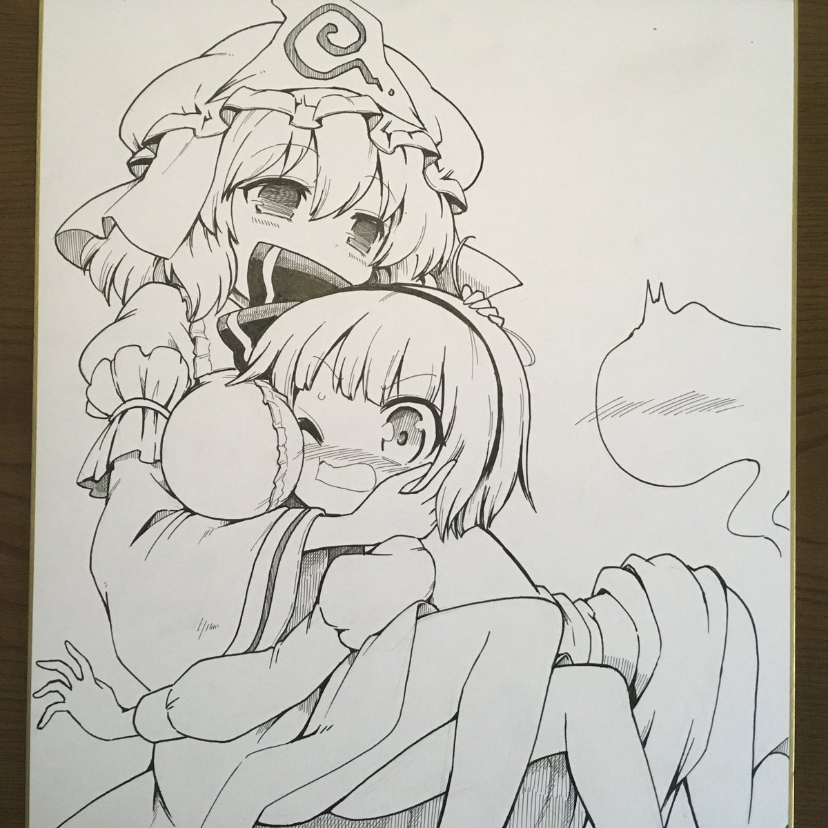 とりあえず明日お配りする色紙のサンプルをば
あとはお宿で追加したり仕上げたりと頑張りますわ 