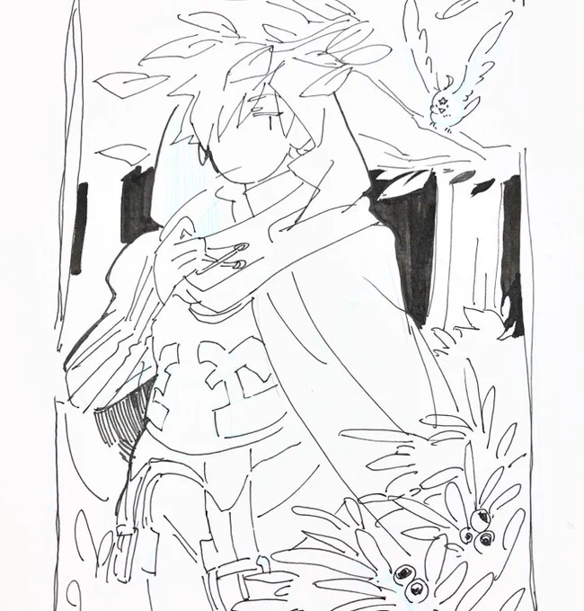 スケブに描かせてもらったロ 